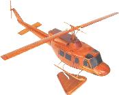 Bell 212 wood wooden helicopter desktop model