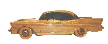 desktop wood 57 chevy, mahogany  57 chevy model,  mahogany model car wood model car, wooden model car