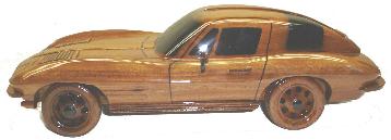 63 stingray model car, Wooden model car, Mahogany 63 stingray, wooden stingray vet desktop model