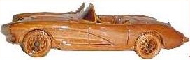 57 corvette desktop model model, Mahogany model, Wooden model car, wooden car model