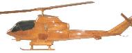 Ah-1 G Cobra wood wooden helicopter model
