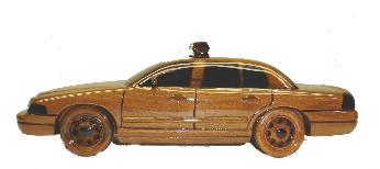 mahogany desktop model model car, wood model car, wood police car models, 
