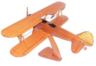 Stearman Biplane model, wooden model airplanes aircraft out of wood