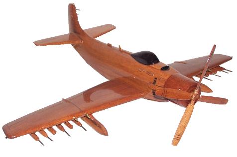 A-1 Skyraider Wood Model 