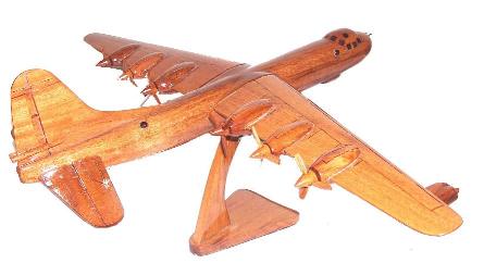 B-36  natural mahogany wood, wooden desktop model airplane aircraft plane models model planes