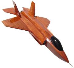 F-35 wooden desktop model airplane