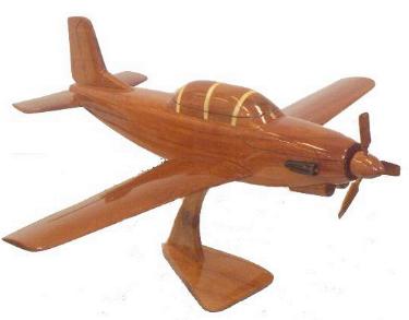 T-34 wood, wooden mahogany desktop model airplane aircraft plane airplanes planes