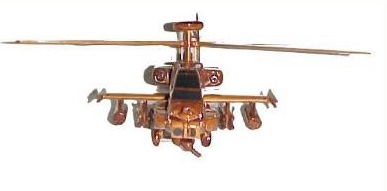 AH-64 Wood Desktop Helicopter Model  Wooden Helicopters  Wood helicopter models Mahogany Helicopter  Mahogany Helicopter