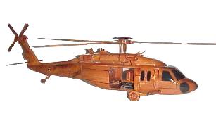 UH-60 Blackhawk Wood Desktop Helicopter Model  Wooden Helicopters  Wood helicopter models Mahogany Helicopter