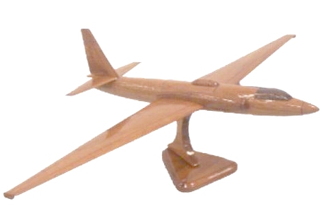 U-2 Spy Plane Wood Wooden Maogany Model airplane airplanes aircraft desktop models