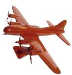 B-17 Flying Fortress  natural mahogany wood, wooden desktop model airplane aircraft plane models model planes