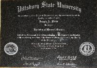 Laser engraved diplomas