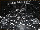 Laser engraved diplomas
