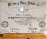 laser engraved diploma white