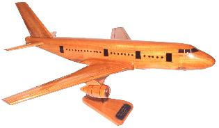 Boeing 757 Wooden desktop model 757 wood model airplane.