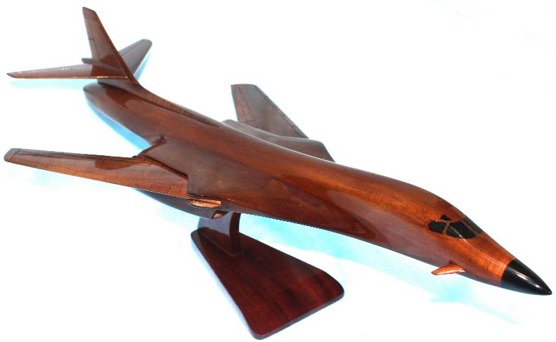 B-1 Lancer mahogany airplane model