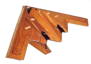 B-2 Spirit natural mahogany wood, wooden desktop model airplane aircraft