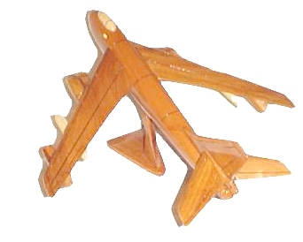 B-47 Strato Jet  natural mahogany wood, wooden desktop model airplane aircraft plane models model planes