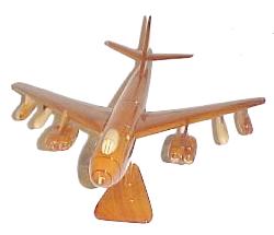 B-47 Strato Jet  natural mahogany wood, wooden desktop model airplane aircraft plane models model planes