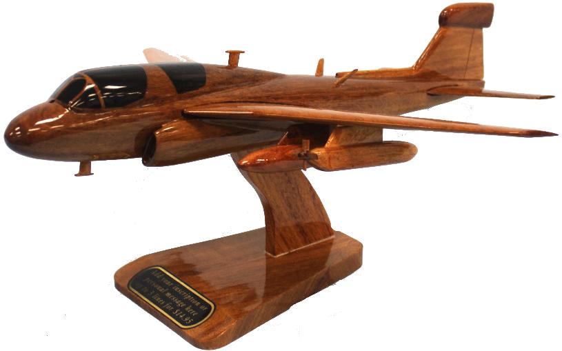 Mahogany EA6B Predator Model wood