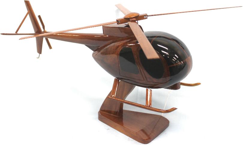 Oh6 Cayuse wood helicopter model