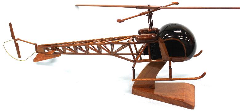Wood Oh13 Siuox helicopter model
