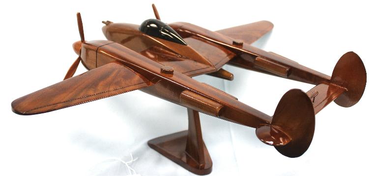 P398 Lightning Model, Wood P-38  Model, P-38 Model Airp;ln