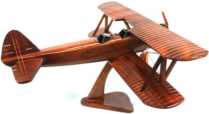 WOODEN PT-19 STEARMAN AIRPLANE MODEL
