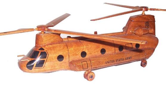 CH47 Chinook Wooden helicopter model mahogany wood model helicopter