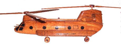 Ch-47 Chinook Mahogany Wood Desktop helciopter model