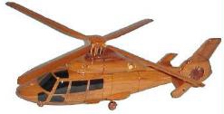 HH-65 DauphinWood Desktop Helicopter Model  Wooden Helicopters  Wood helicopter models Mahogany Helicopter
