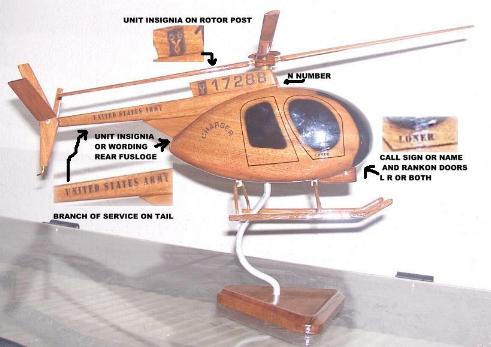 OH-6 Cayuse Wood Desktop Helicopter Model  Wooden Helicopters  Wood helicopter models Mahogany Helicopter