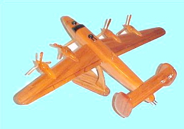 B-24 Liberator  natural mahogany wood, wooden desktop model airplane aircraft plane models model planes
