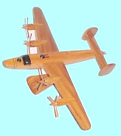 B-24 Liberator  natural mahogany wood, wooden desktop model airplane aircraft plane models model planes