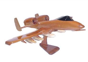 A-10 Thunderbolt Warthog Wooden airplane A10 Mahogany aircraft, desktop