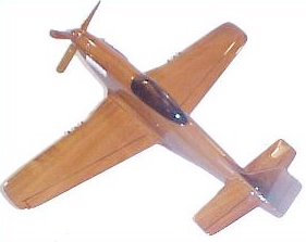 P-51 Mustang Plane wood, wooden mahogany desktop model airplane aircraft plane airplanes planes