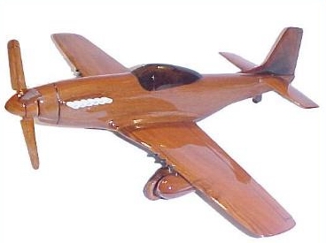 P-51 Mustang Plane wood, wooden mahogany desktop model airplane aircraft plane airplanes planes