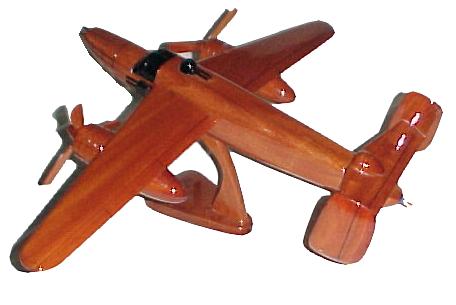 B-25 Mitchel natural mahogany wood, wooden desktop model airplane aircraft plane models model planes