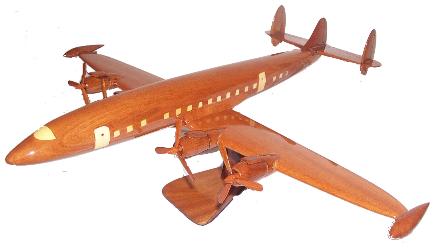 C-121 Constelation Natural wood  Mahogany wooden airplane plane airplanes planes aircraft model  models